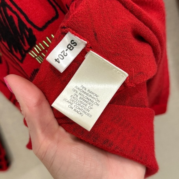 Susan Bristol Modern Sequin Holiday Christmas Cardigan Medium - Picture 7 of 8